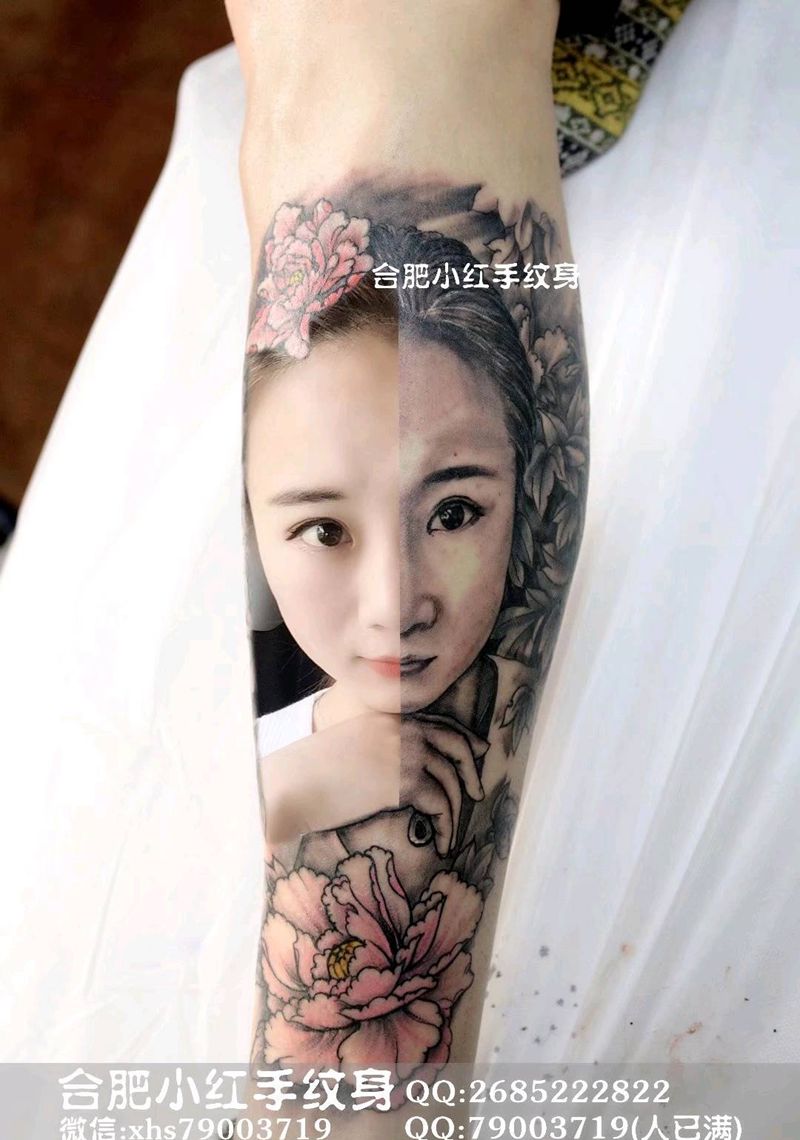 肖像。纹身图片