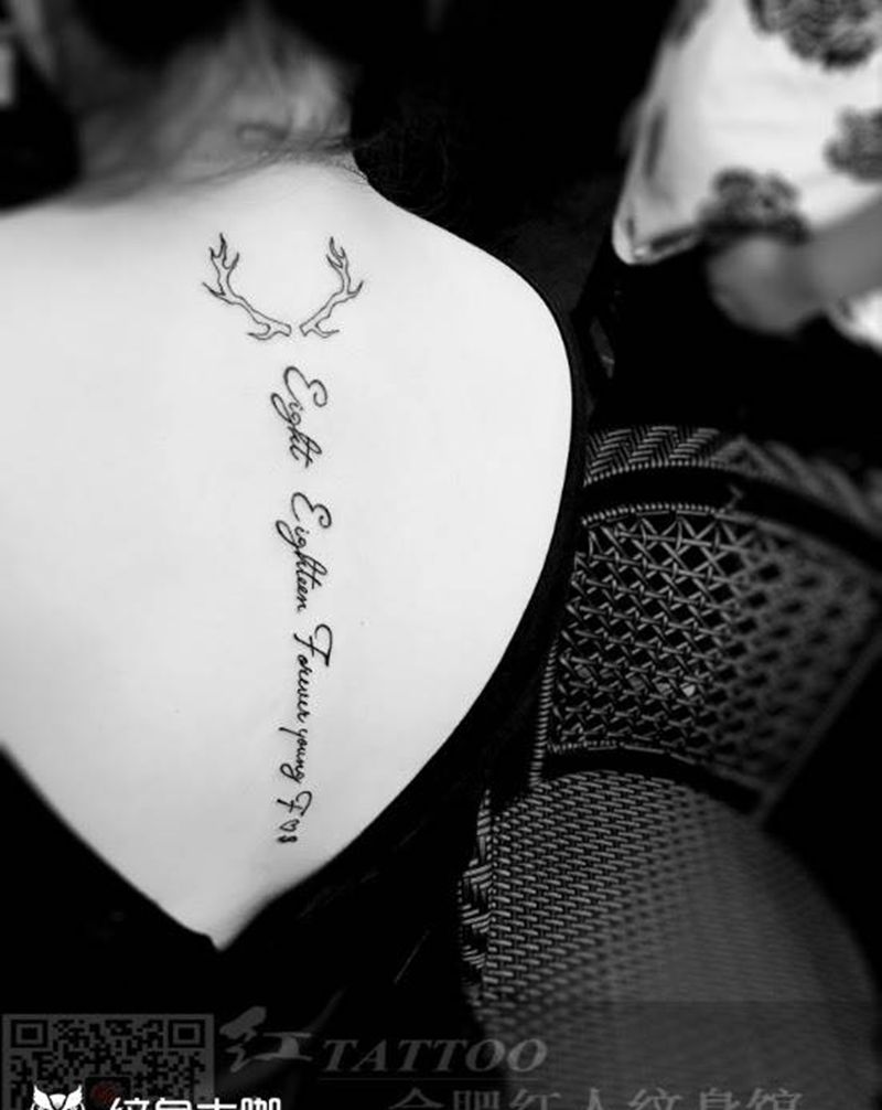 脊椎线纹身图片