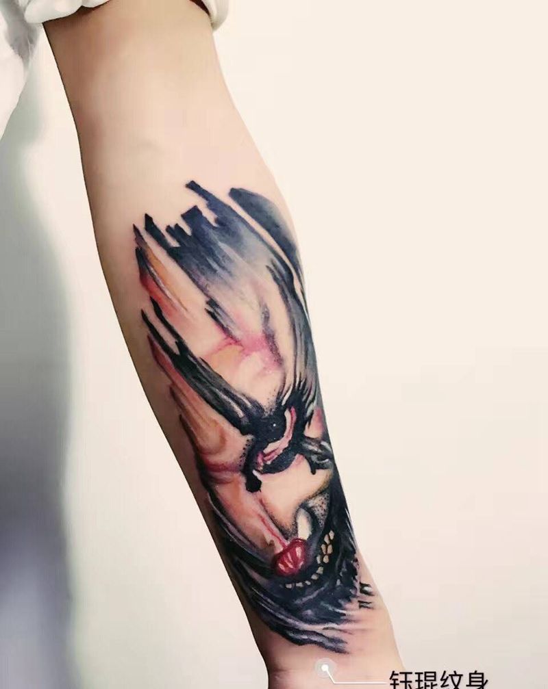 小臂小丑纹身图片