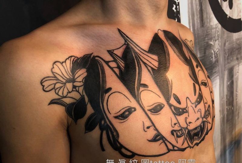 日式般若富江纹身图片