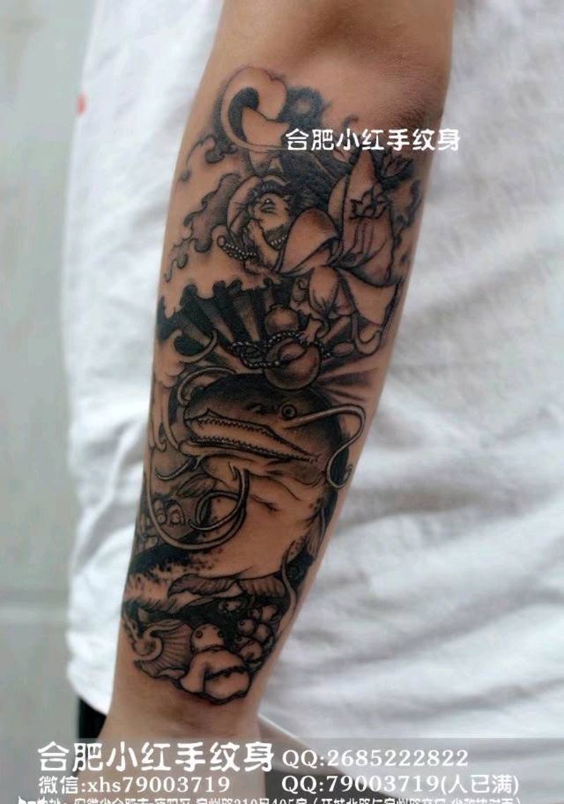 小臂半包纹身图片