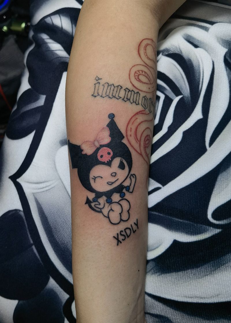 kuromi纹身纹身图片_手臂kuromi纹身图案