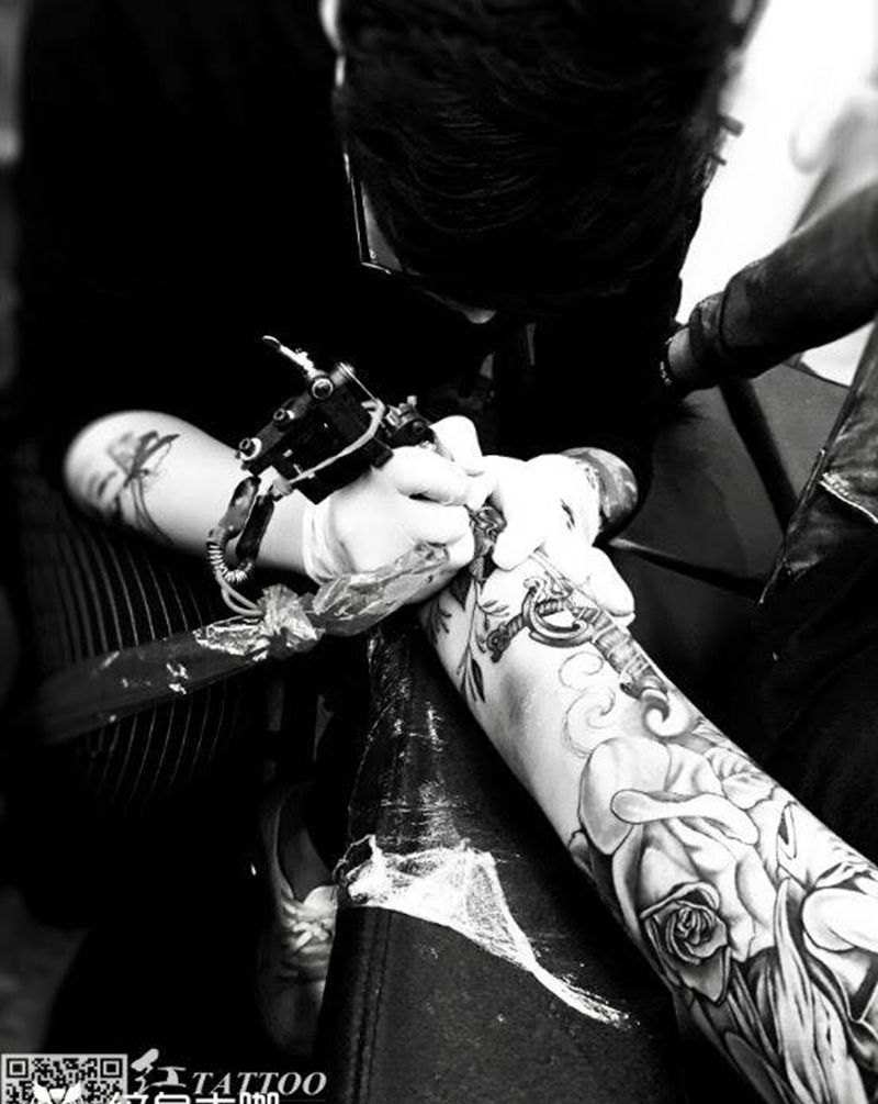 欧美风进程…纹身图片