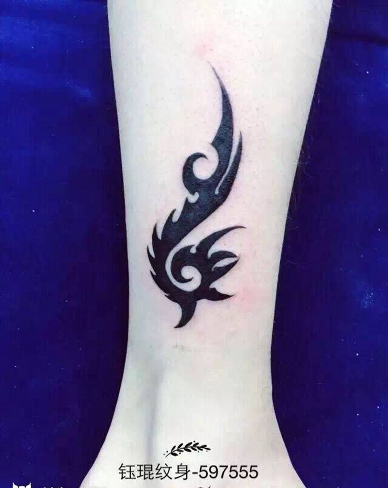 踝骨图腾纹身图片