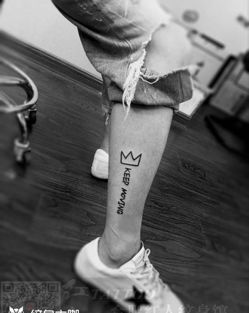 “永不止步”纹身图片