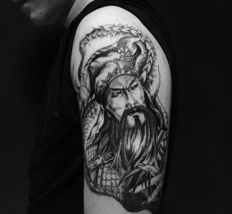 关公纹身图片