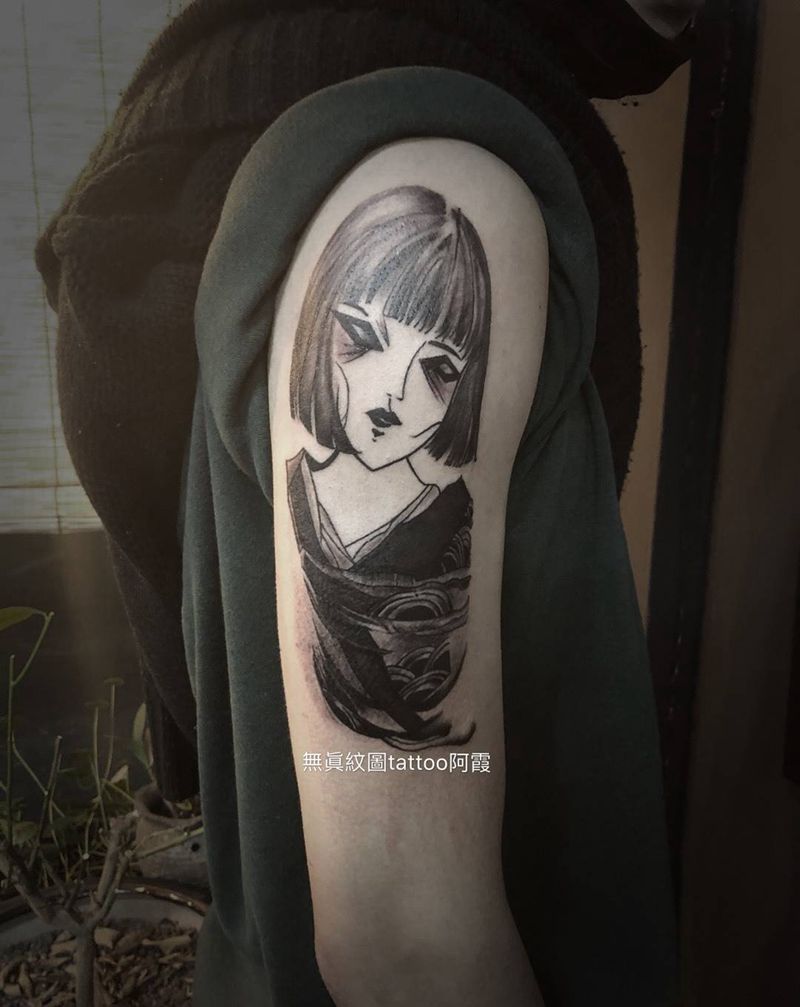 日本小姑娘纹身图片