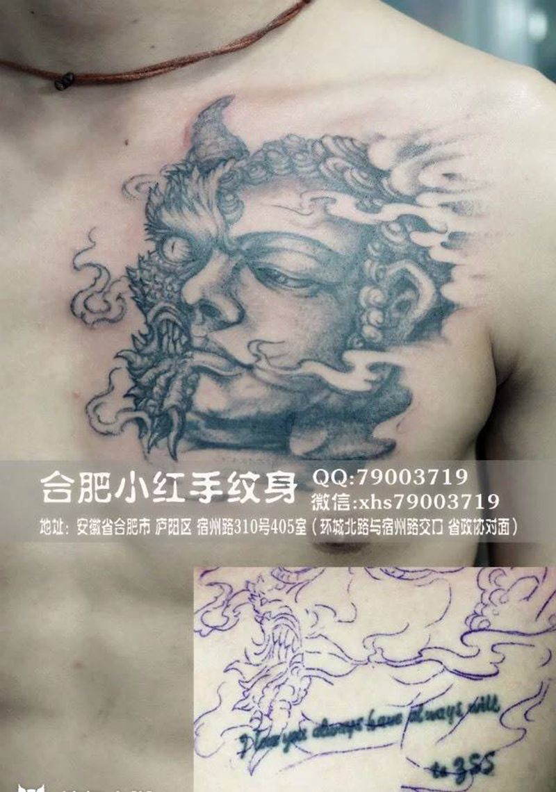 遮盖客人旧纹身纹身图片