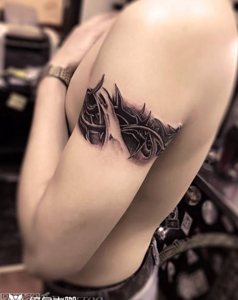 手稿荆棘臂环(二)纹身图片