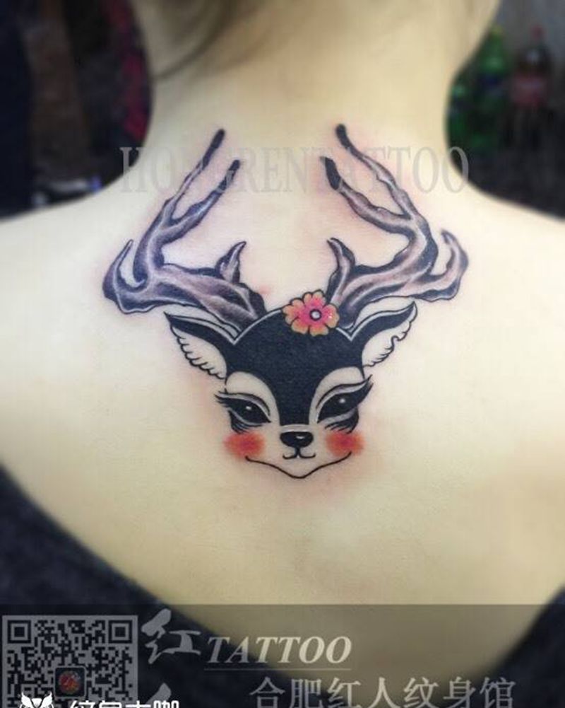 萌萌哒小鹿纹身图片