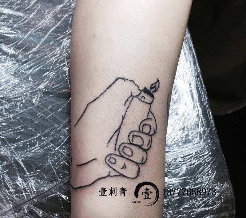 打火机纹身图片