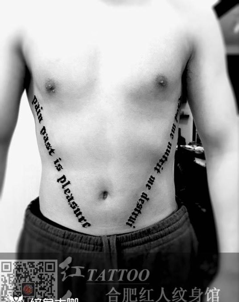 哥特英文纹身图片