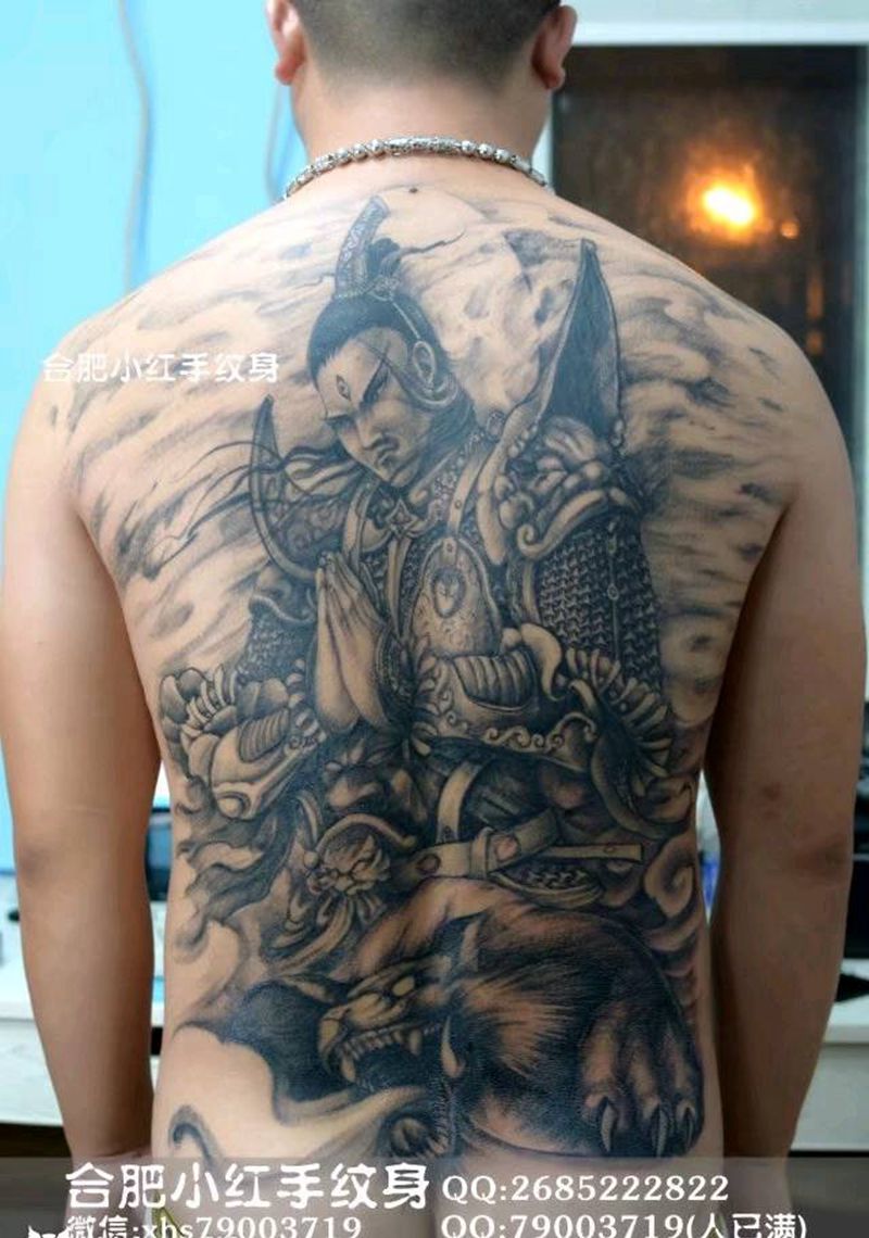 满背二郎显圣真君纹身图片