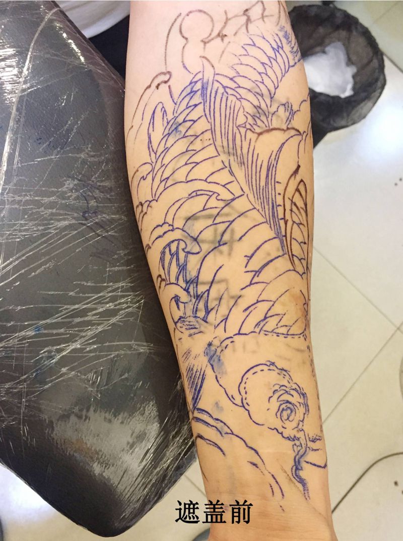 遮盖纹身图片