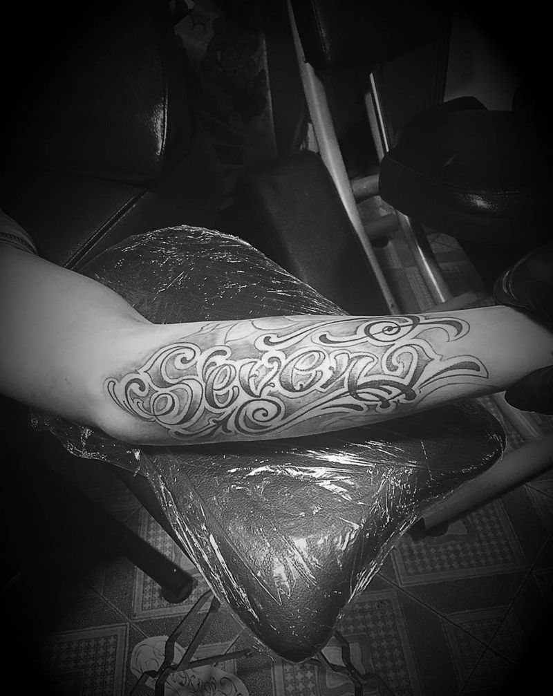 花体字纹身图片