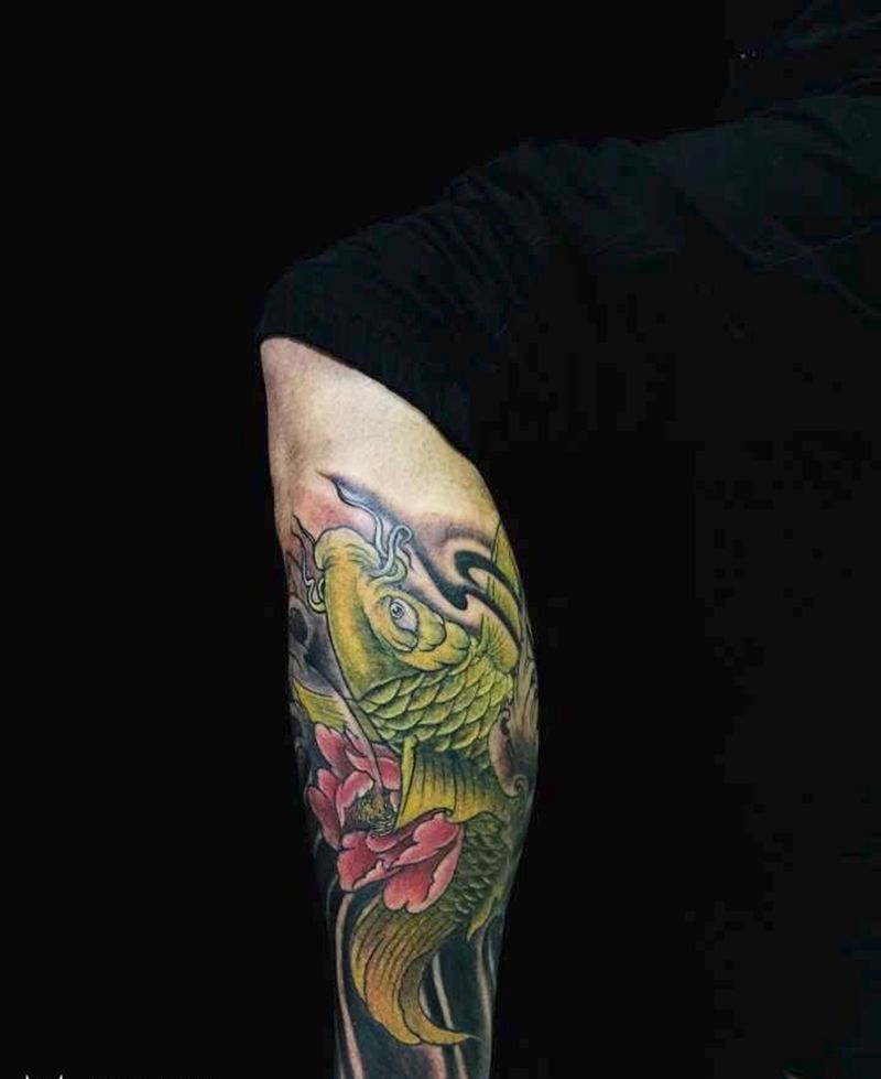 小腿鱼纹身图片