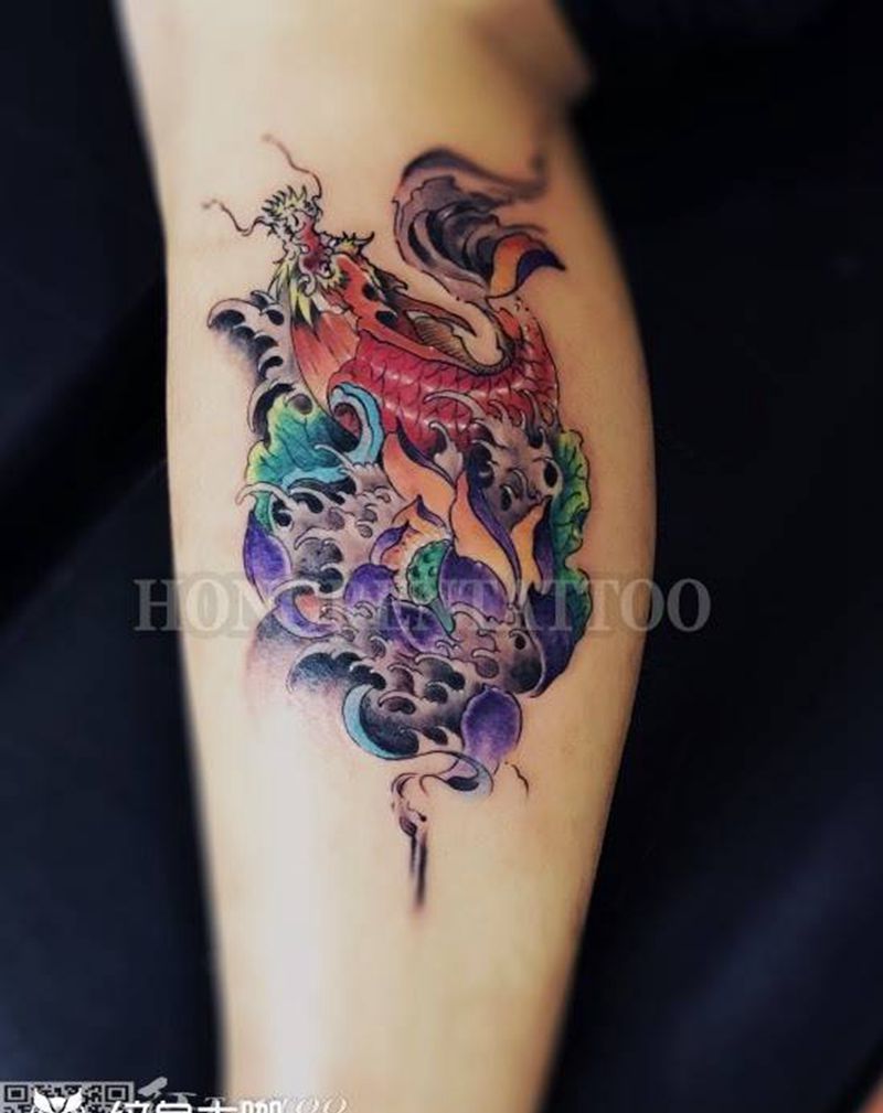 鳌鱼tattoo纹身图片