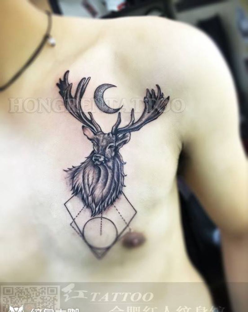 鹿纹身图片