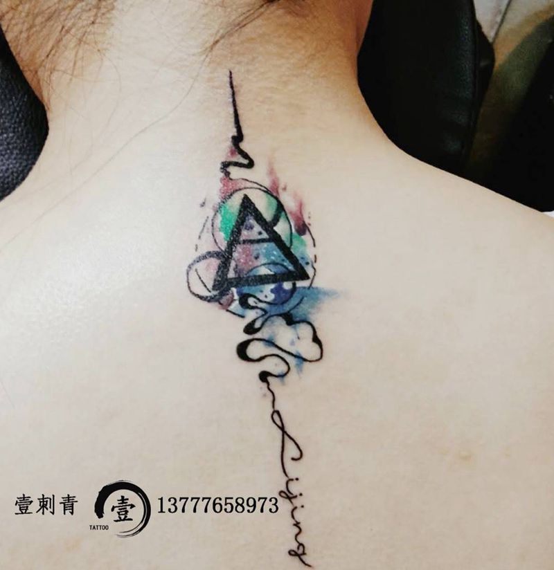 水彩风纹身图片