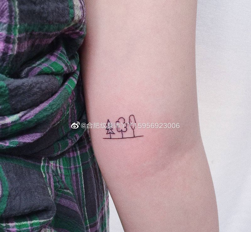 女生小图纹身图片_手臂清新小图纹身图案