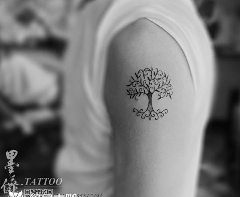 生命树tattoo纹身图片_手臂纹身图案