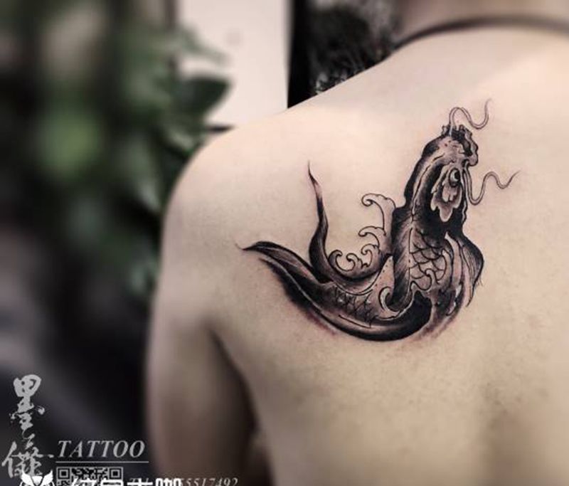 肩胛覆盖tattoo纹身图片_肩部纹身图案