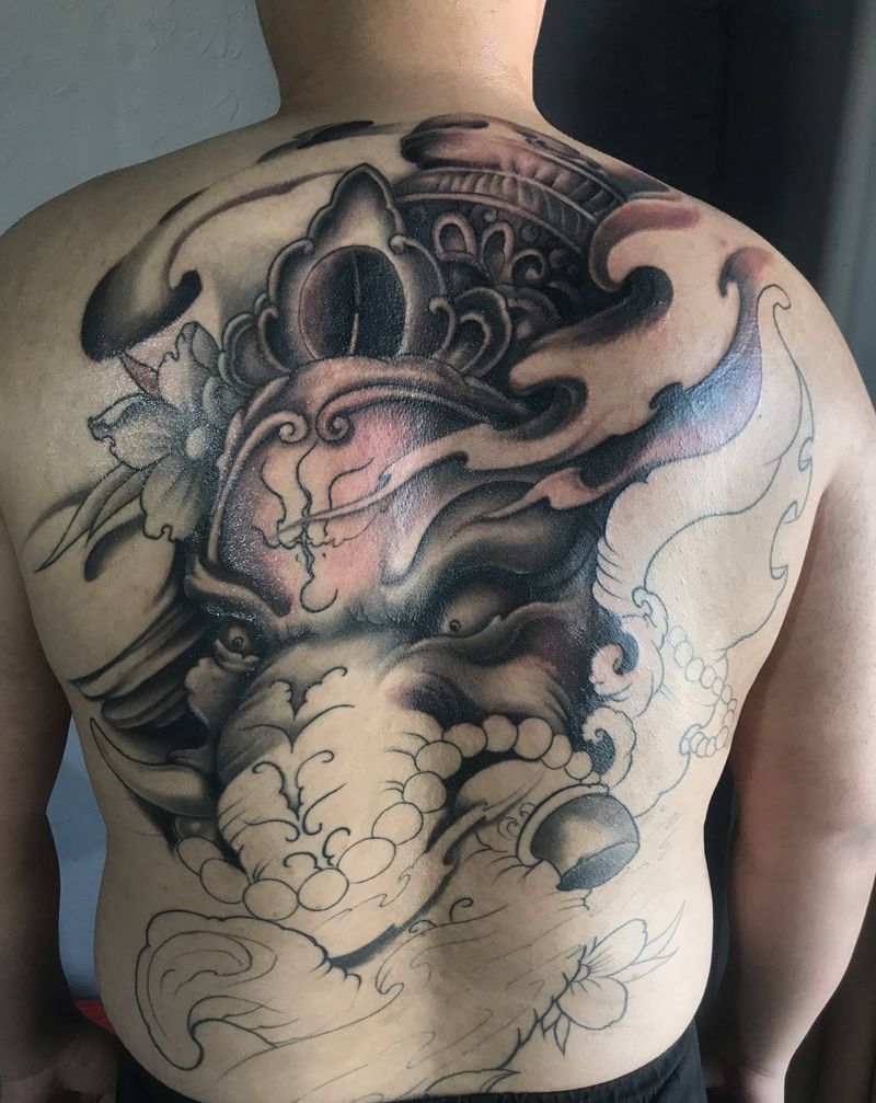 未完待续纹身图片_背部新传统纹身图案