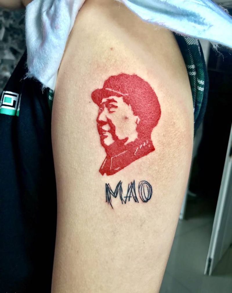 心中的太阳纹身图片_手臂水墨纹身图案