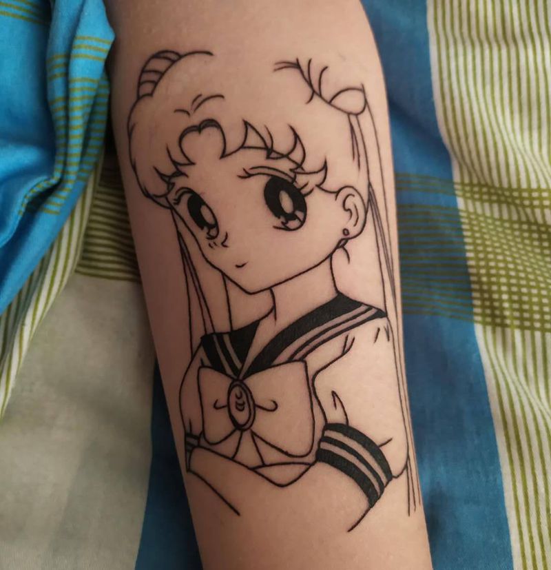 水冰月纹身纹身图片_手臂几何水冰月纹身图案