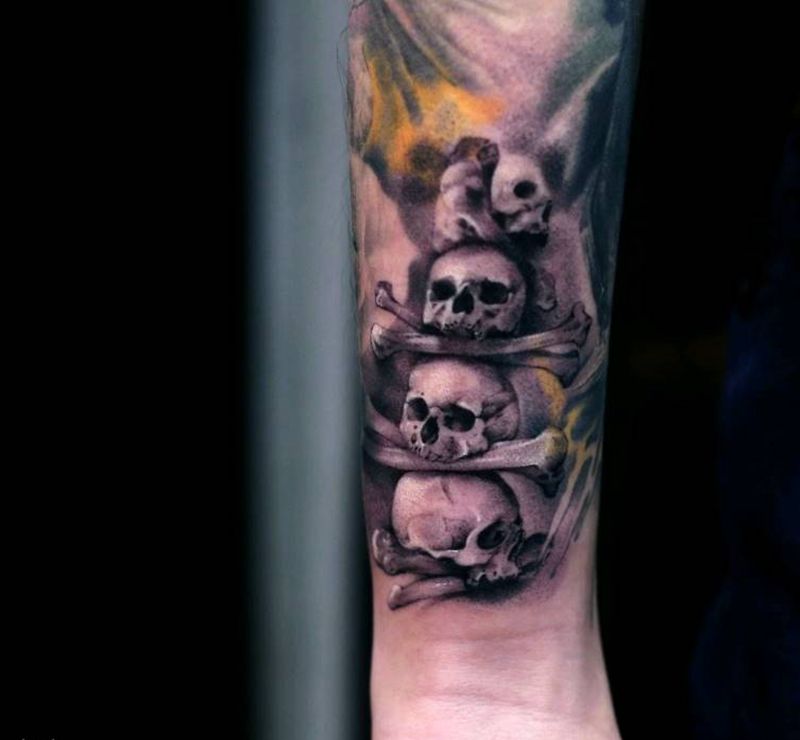 自然刺青處-成为前 作品纹身图片_手臂欧美写实纹身图案