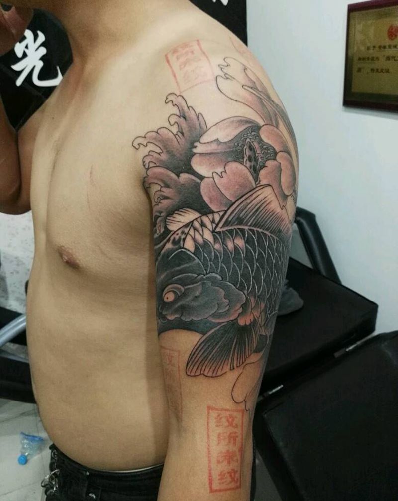 遮盖未完成纹身图片_肩部胸部背部手臂腿部手部传统清新动物原创纹身图案