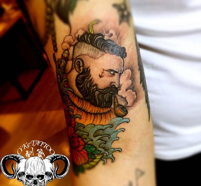 大胡子纹身图片