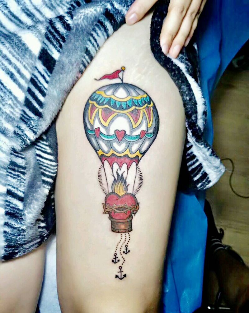 热气球纹身图片