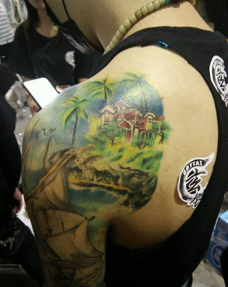 上海纹身交流会。比赛图纹身图片