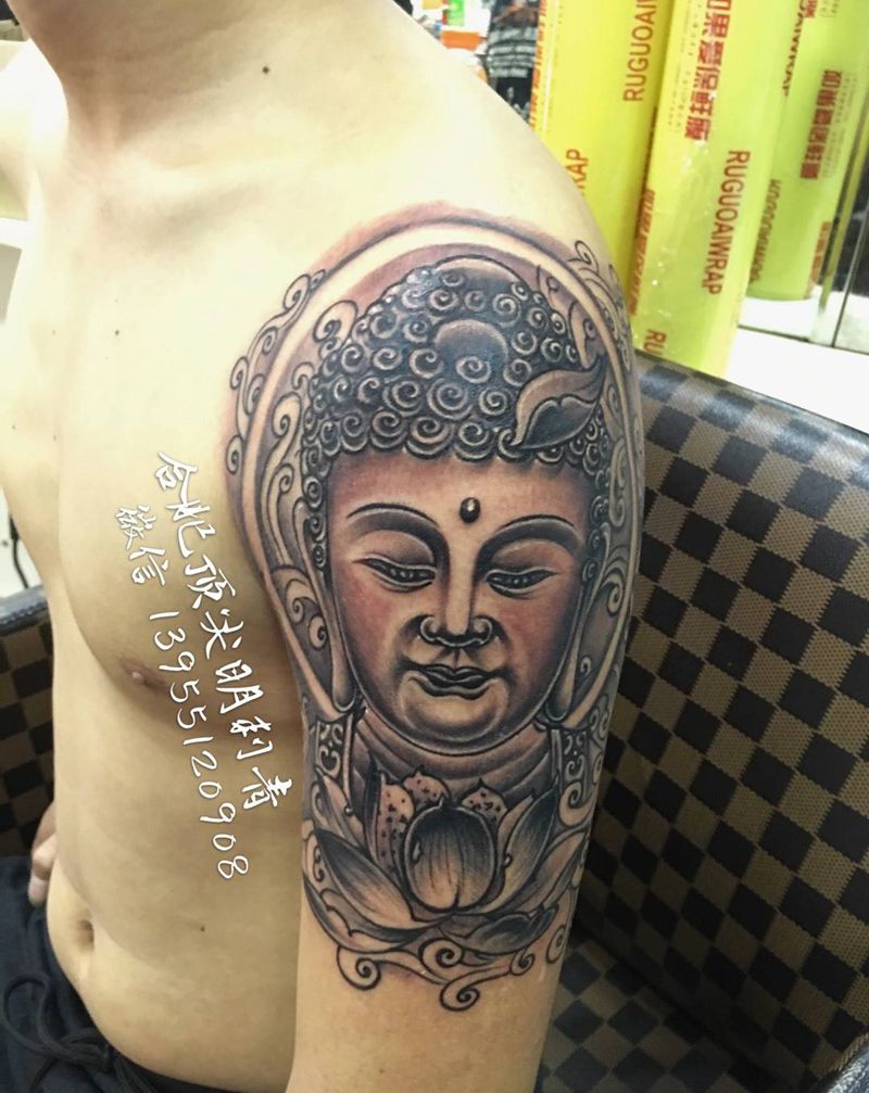纹身佛祖保佑纹身图片