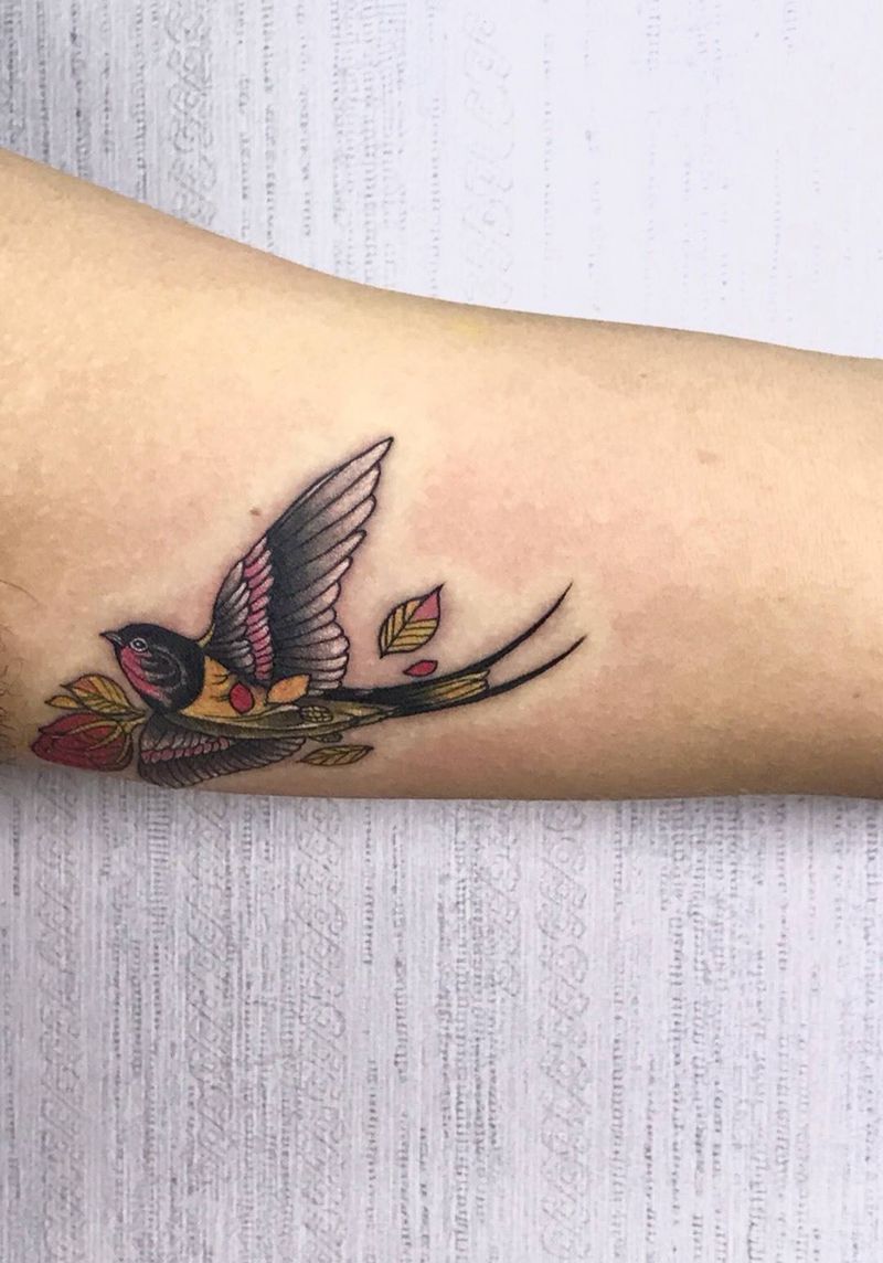 old school纹身图片_成品手臂欧美动物纹身图案