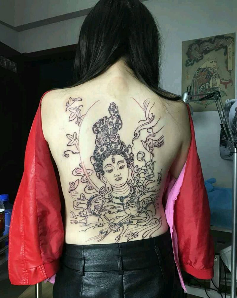 美背啊，颜色下次再做纹身图片