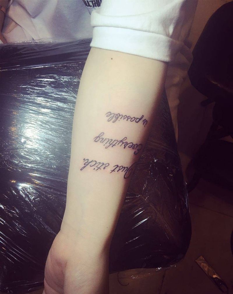 清新字母纹身图片