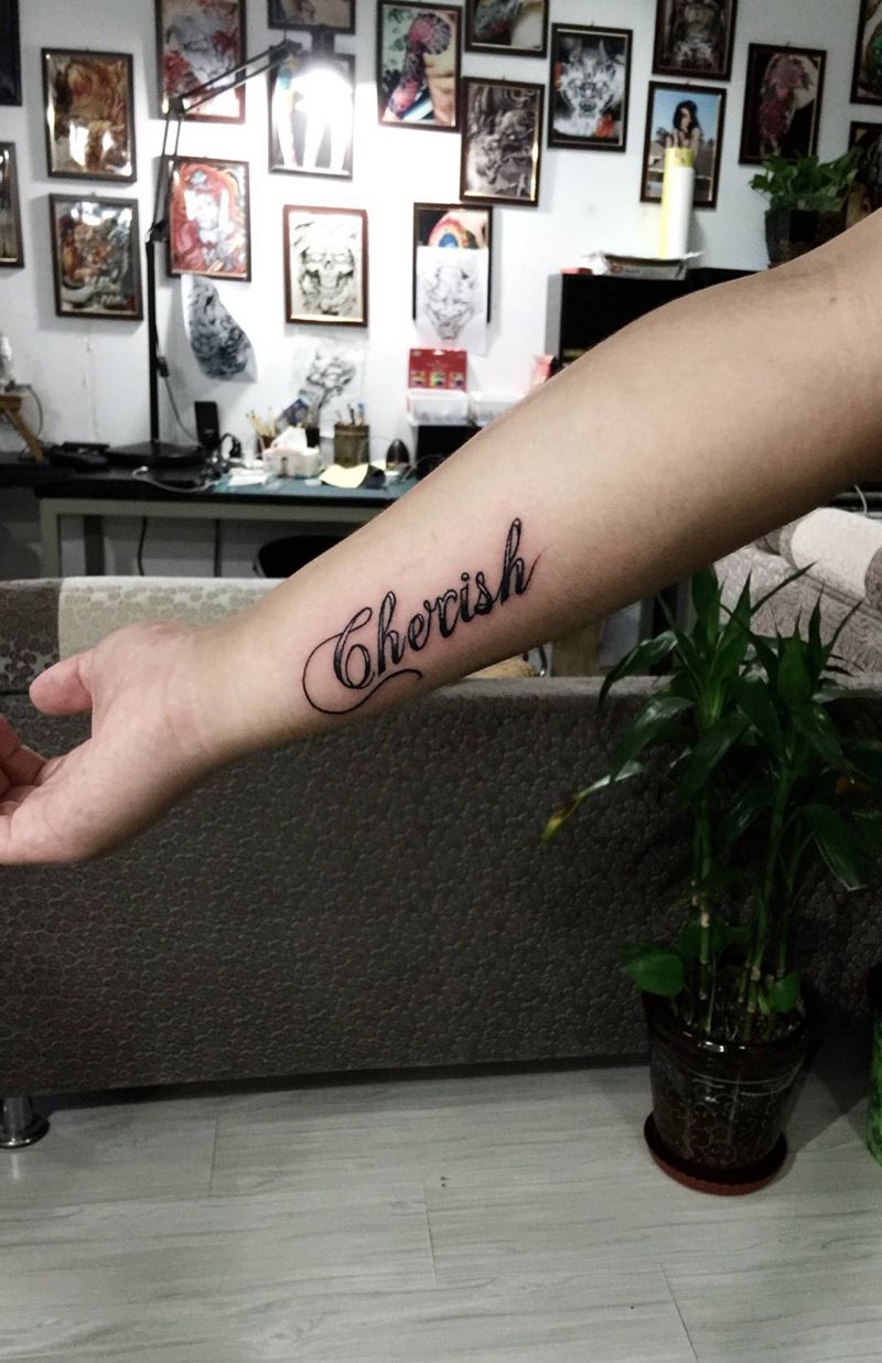 小英文纹身图片_成品手臂清新字符英文纹身图案