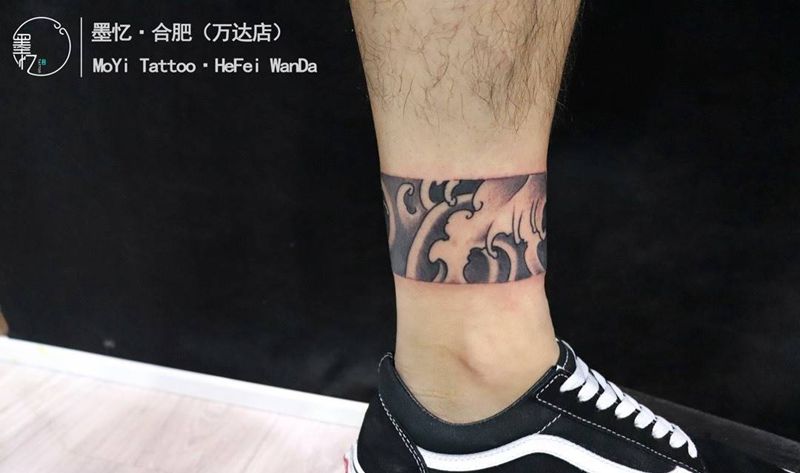 腿环纹身图片