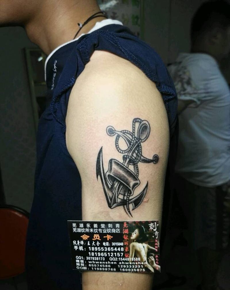 船锚纹身图片