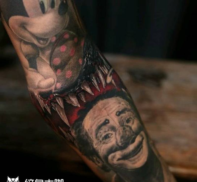 自然刺青處-成为前 作品纹身图片_手臂欧美写实纹身图案