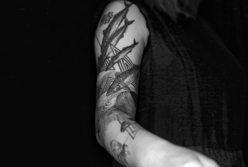 自然刺青處-成为前 作品纹身图片_手臂欧美写实纹身图案