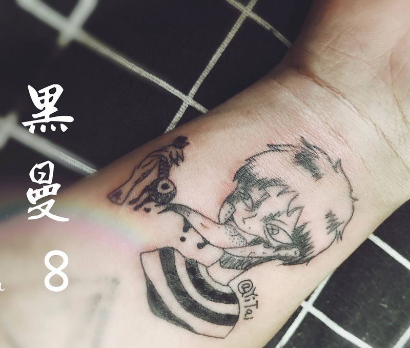 把你吃掉纹身图片_手臂暗黑人物漫画纹身图案