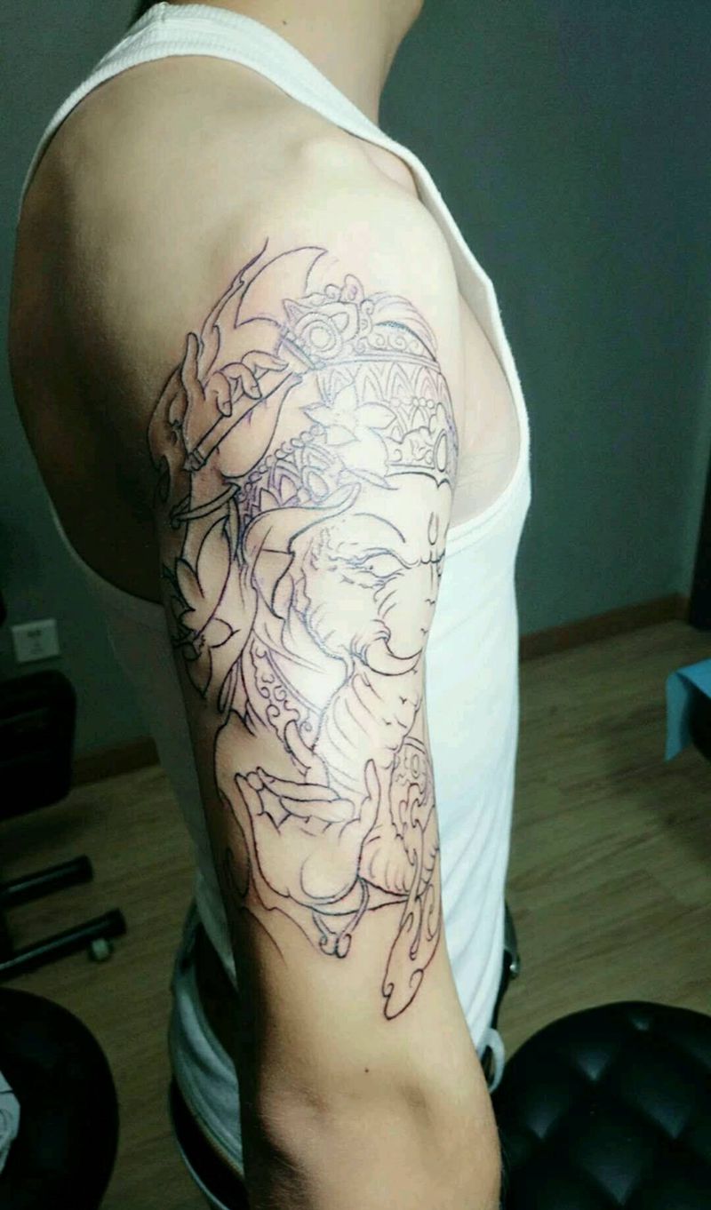 象神纹身图片