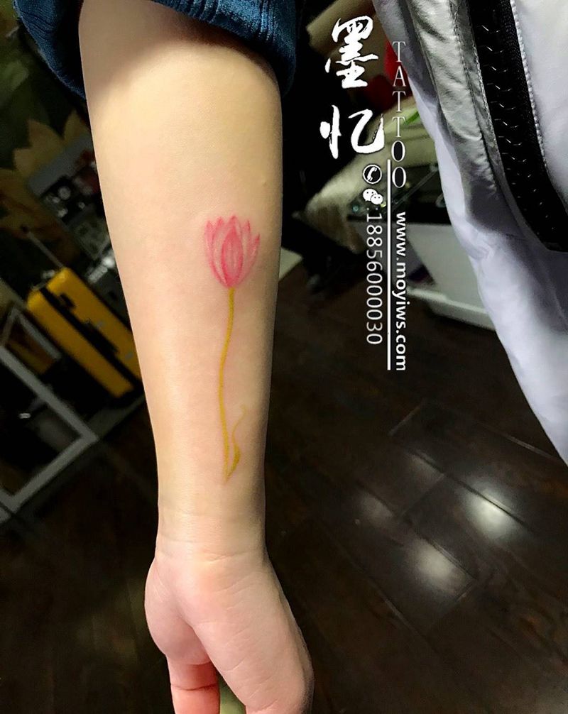 花纹身图片_成品手臂传统清新静物原创纹身图案