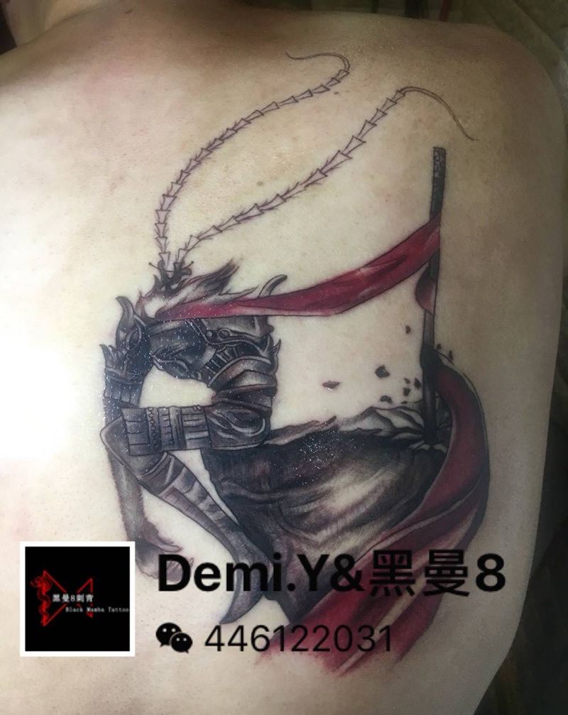 孤独又悲伤的行者纹身图片