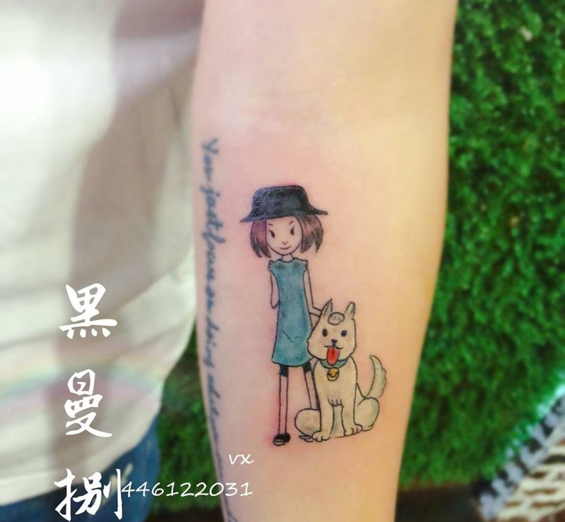 前任纹身图片_成品手臂清新人物纹身图案