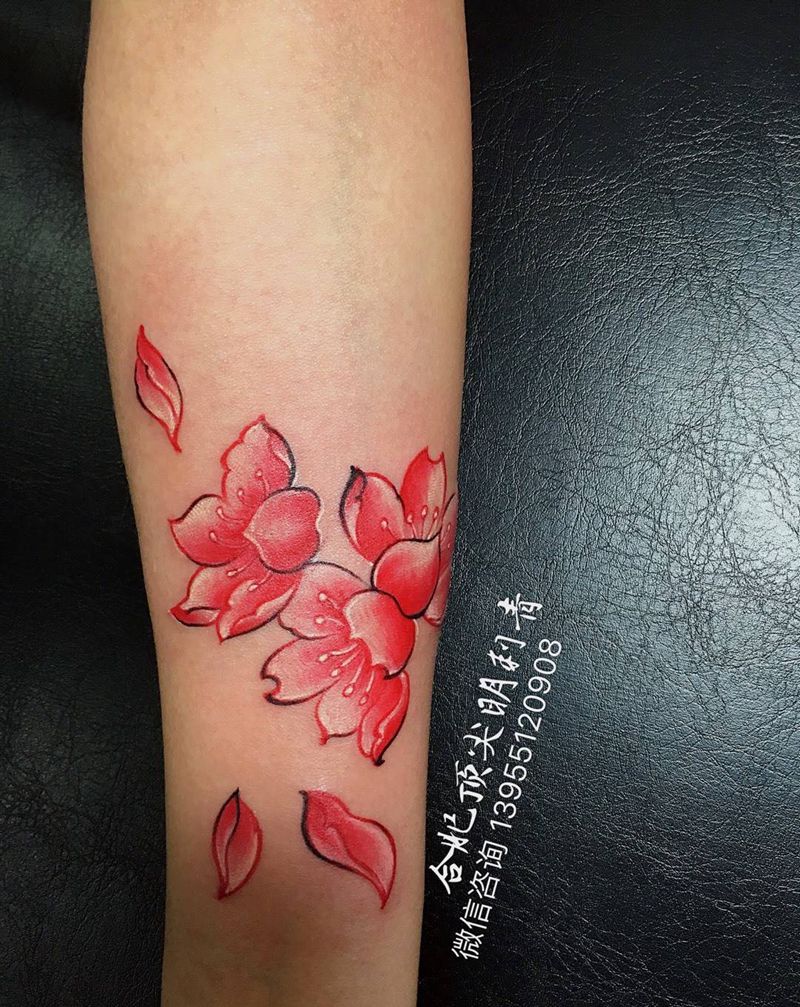 樱花纹身图片