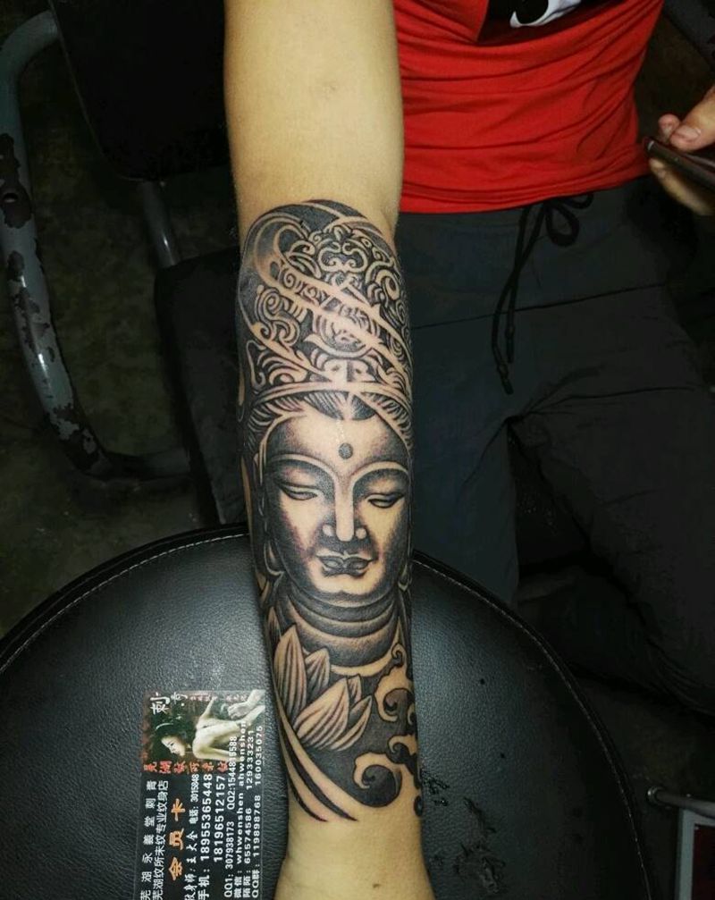 佛头，纹身图片